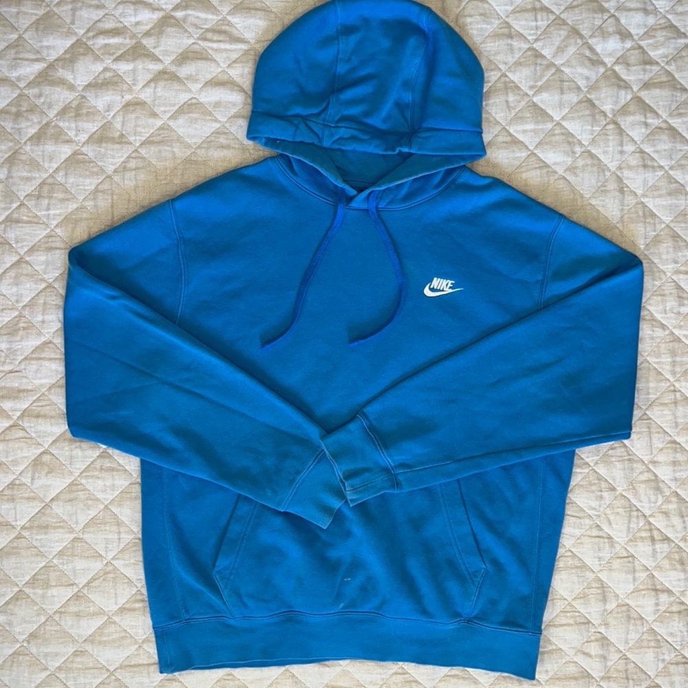 Blue Nike Fleece Hoodie, size M